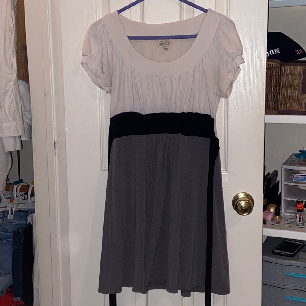 Contrast Knee Length Dress